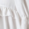 パフィーショートスリーブ付き白いビーガンシルクドレス