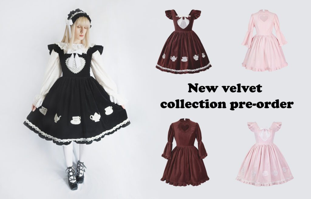 ベルベットティーパーティーコレクション かわいい服やアクセサリー。 持続可能な、プラスサイズの友好的、世界的な船積み。