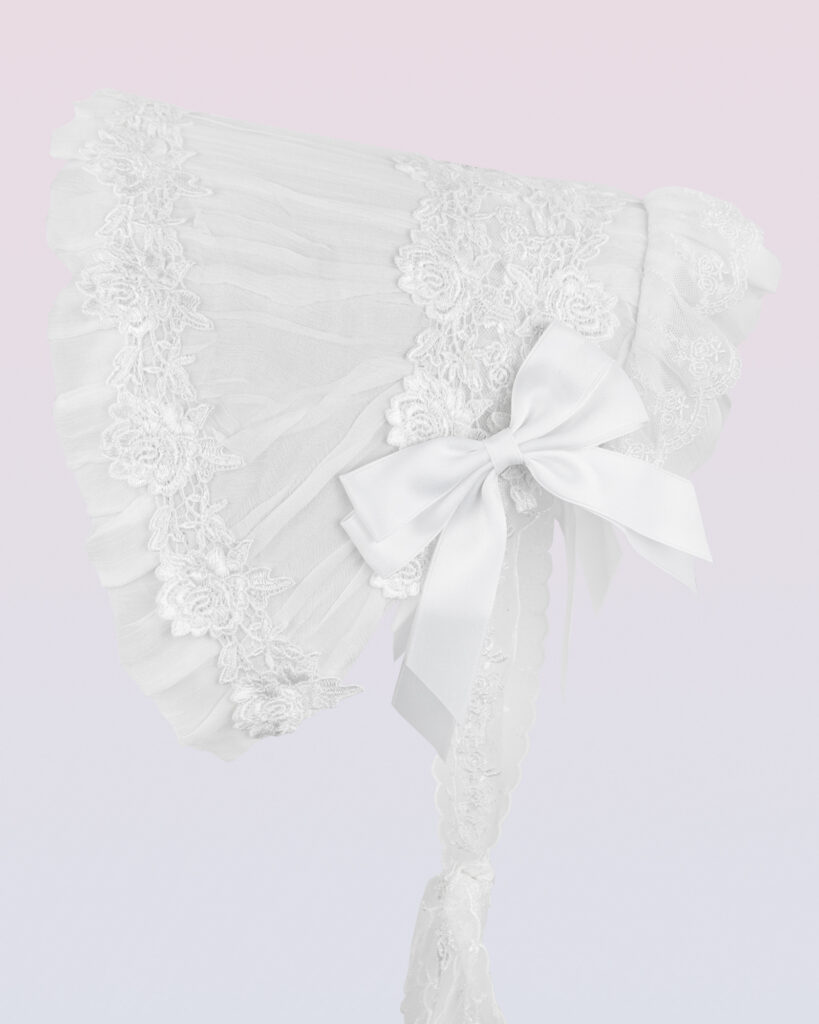 レース付き半透明ボンネット