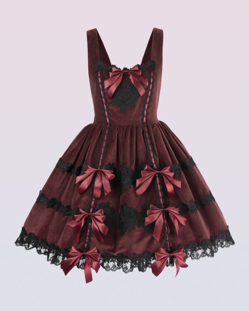 ベルベット・ピナフォア・ドレス