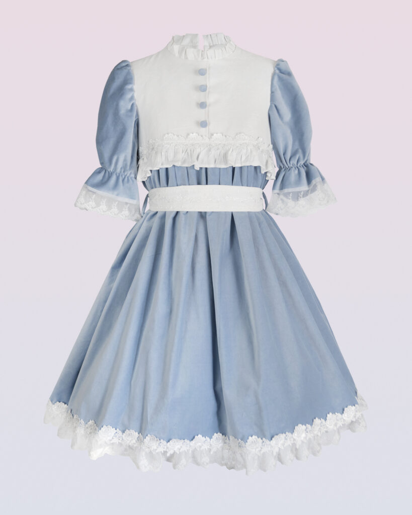 ベルベットとジャカードワンピースドレス