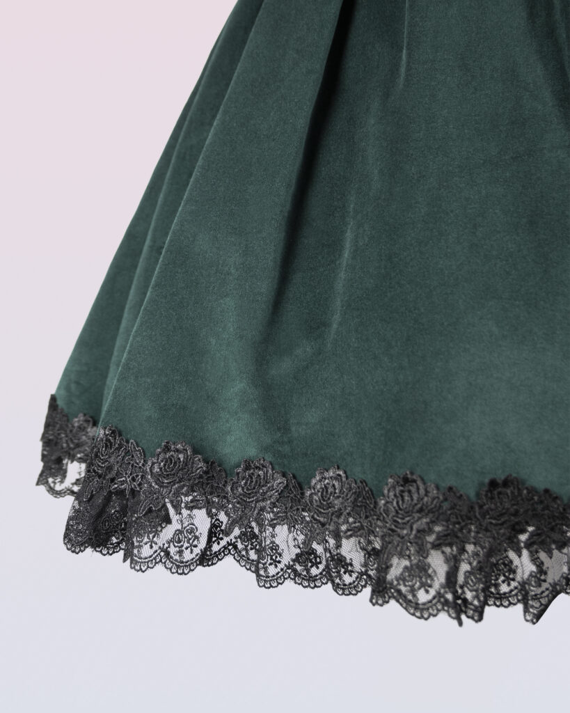 ベルベットとジャカードワンピースドレス