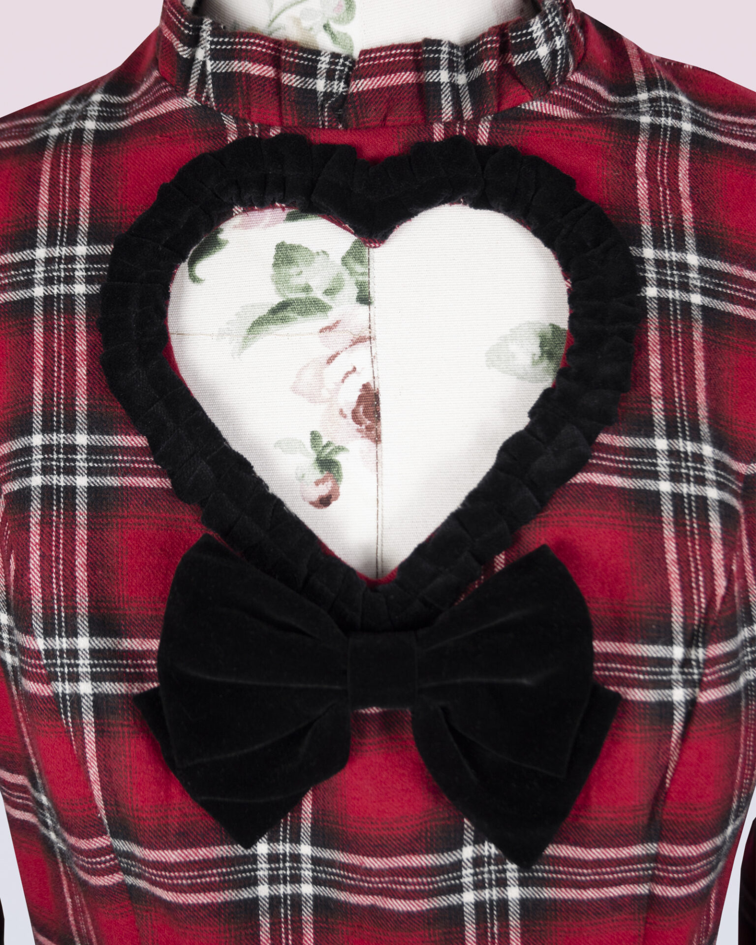 cotton plaid dress with long sleeves