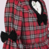 cotton plaid dress with long sleeves
