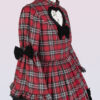 cotton plaid dress with long sleeves