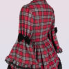 cotton plaid dress with long sleeves