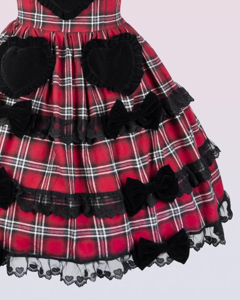 コットンプラードピナフォアドレス