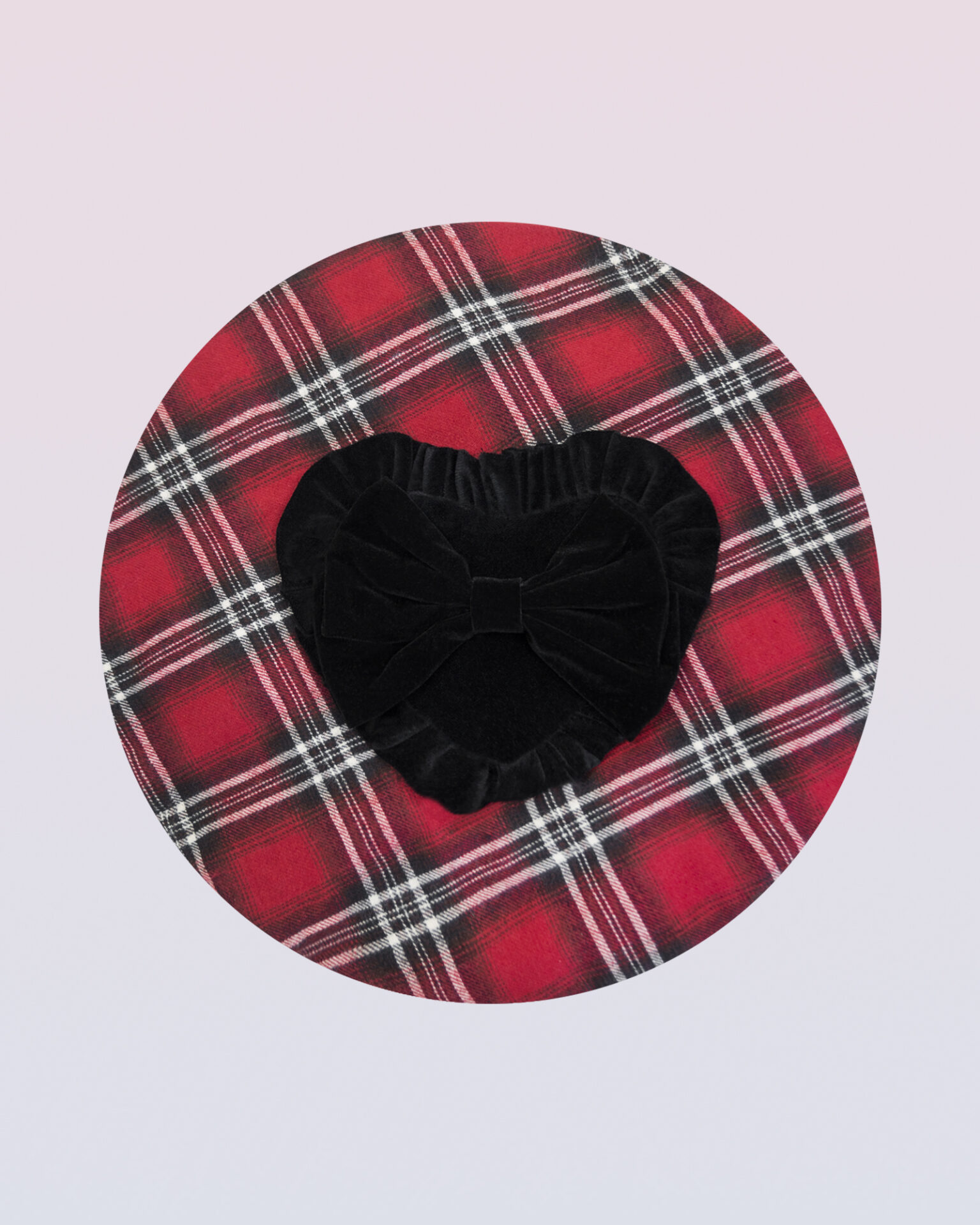 plaid cotton beret
