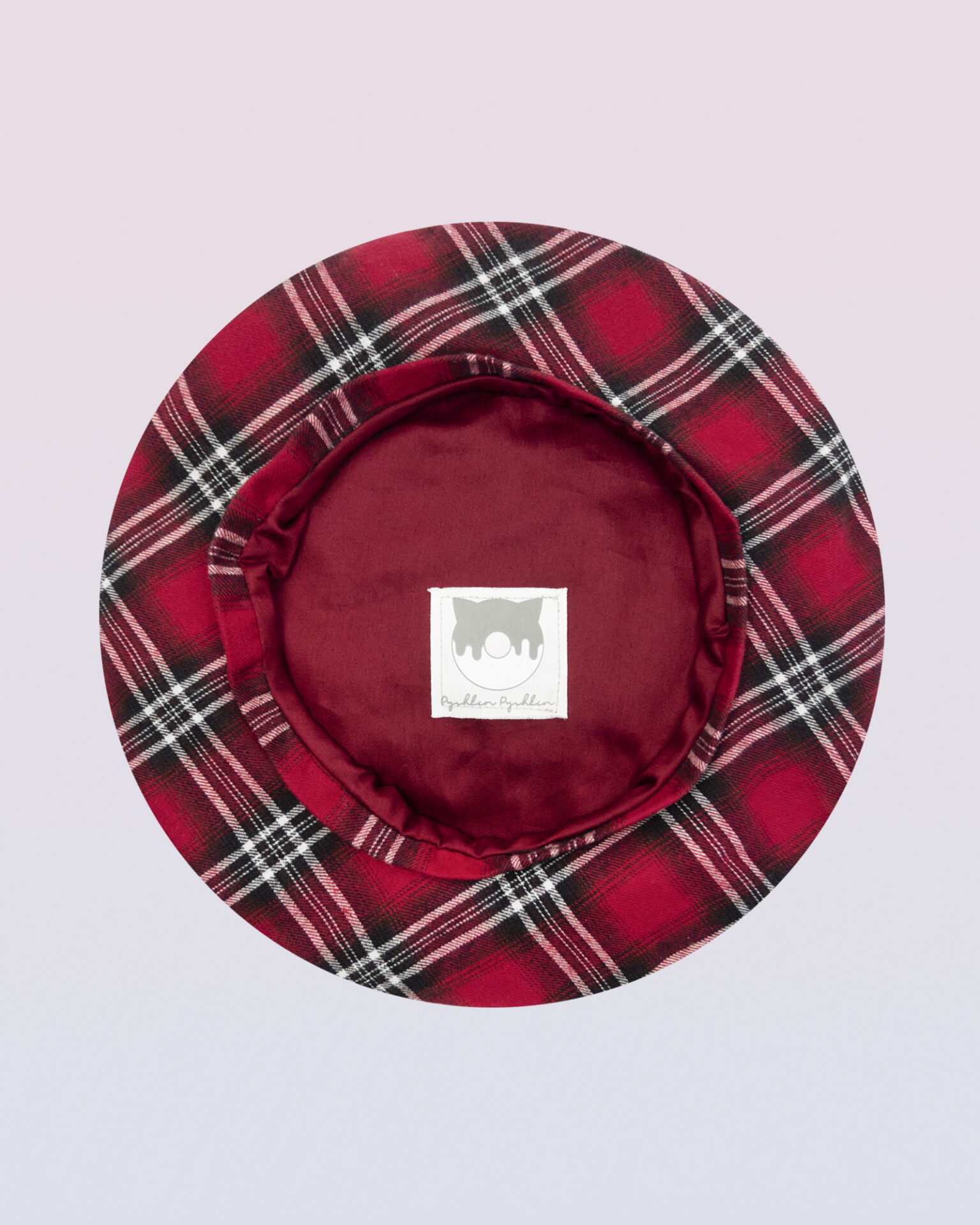 plaid cotton beret