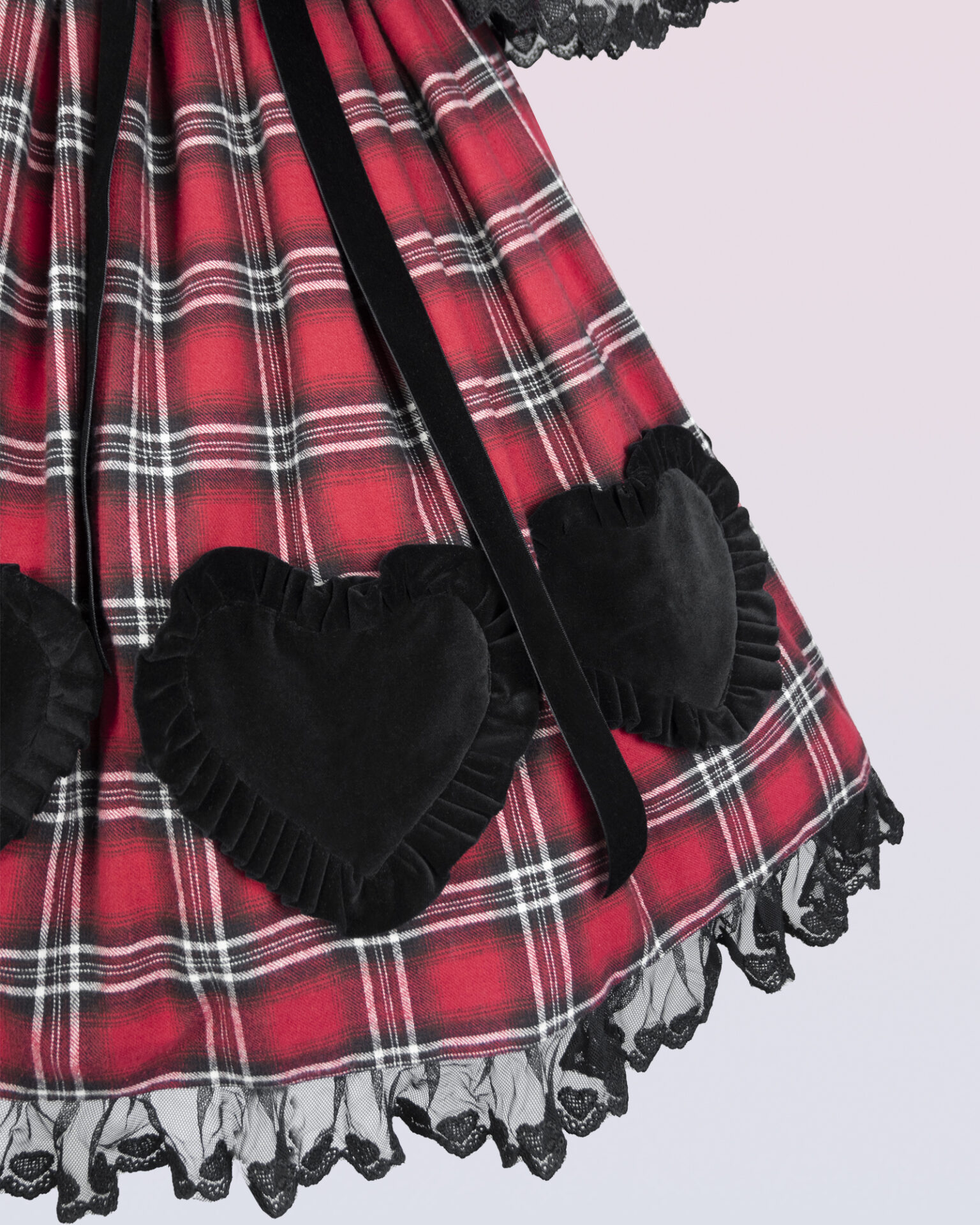 タータンショートスリーブワンピースドレス