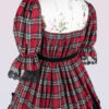 タータンショートスリーブワンピースドレス