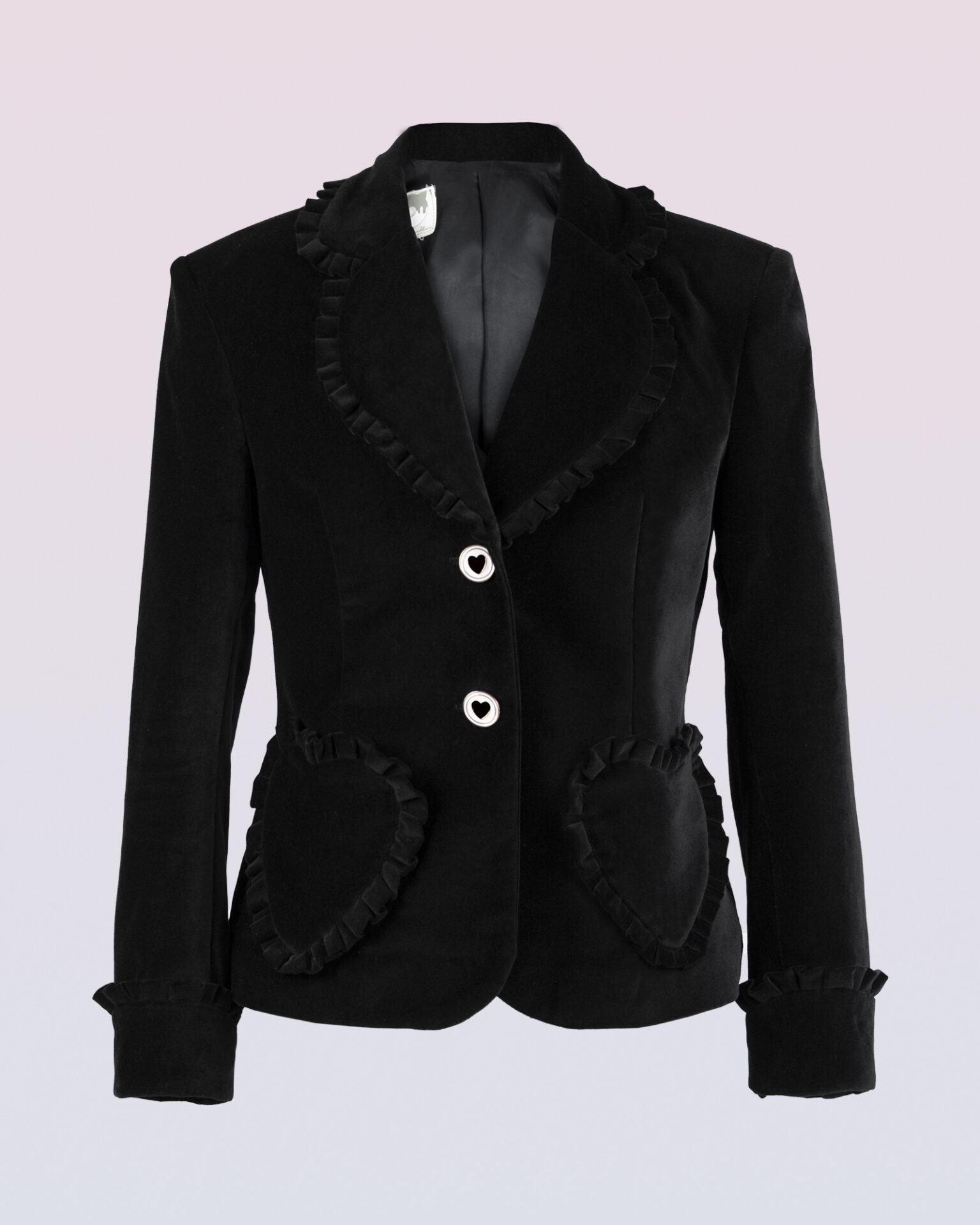 velvet cotton fitted jacket