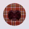 queen of hearts plaid cotton beret