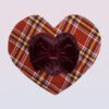 queen of hearts plaid cotton heart-shaped beret