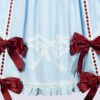 cotton oldschool lolita dress with bows and ribbons