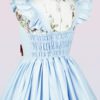 cotton oldschool lolita dress with bows and ribbons