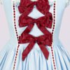 cotton oldschool lolita dress with bows and ribbons