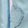 The fitted two-button jacket is made of iridescent linen/cotton blended fabric with metallic yarn