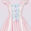 cotton oldschool lolita dress with bows and ribbons