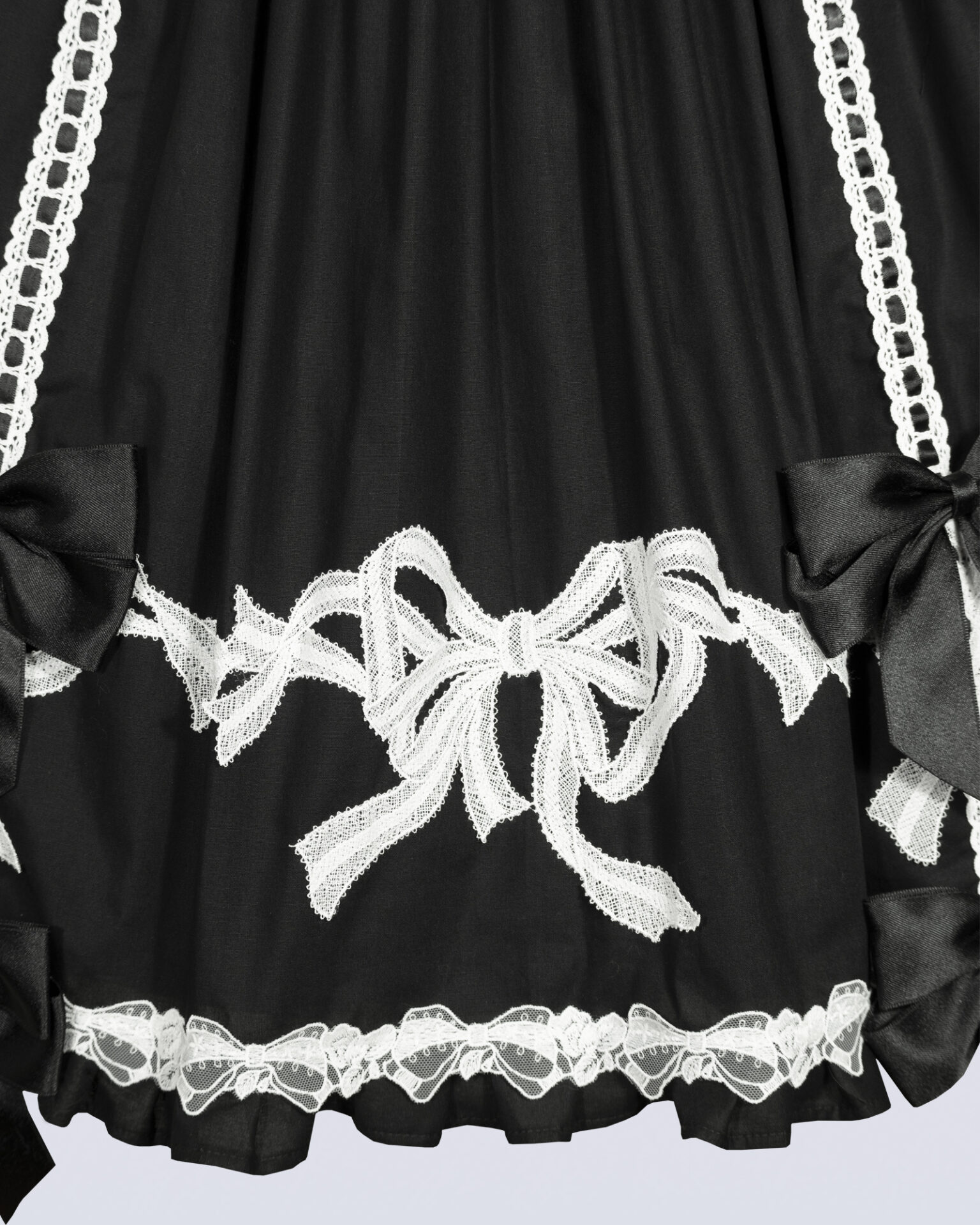 cotton oldschool lolita dress with bows and ribbons