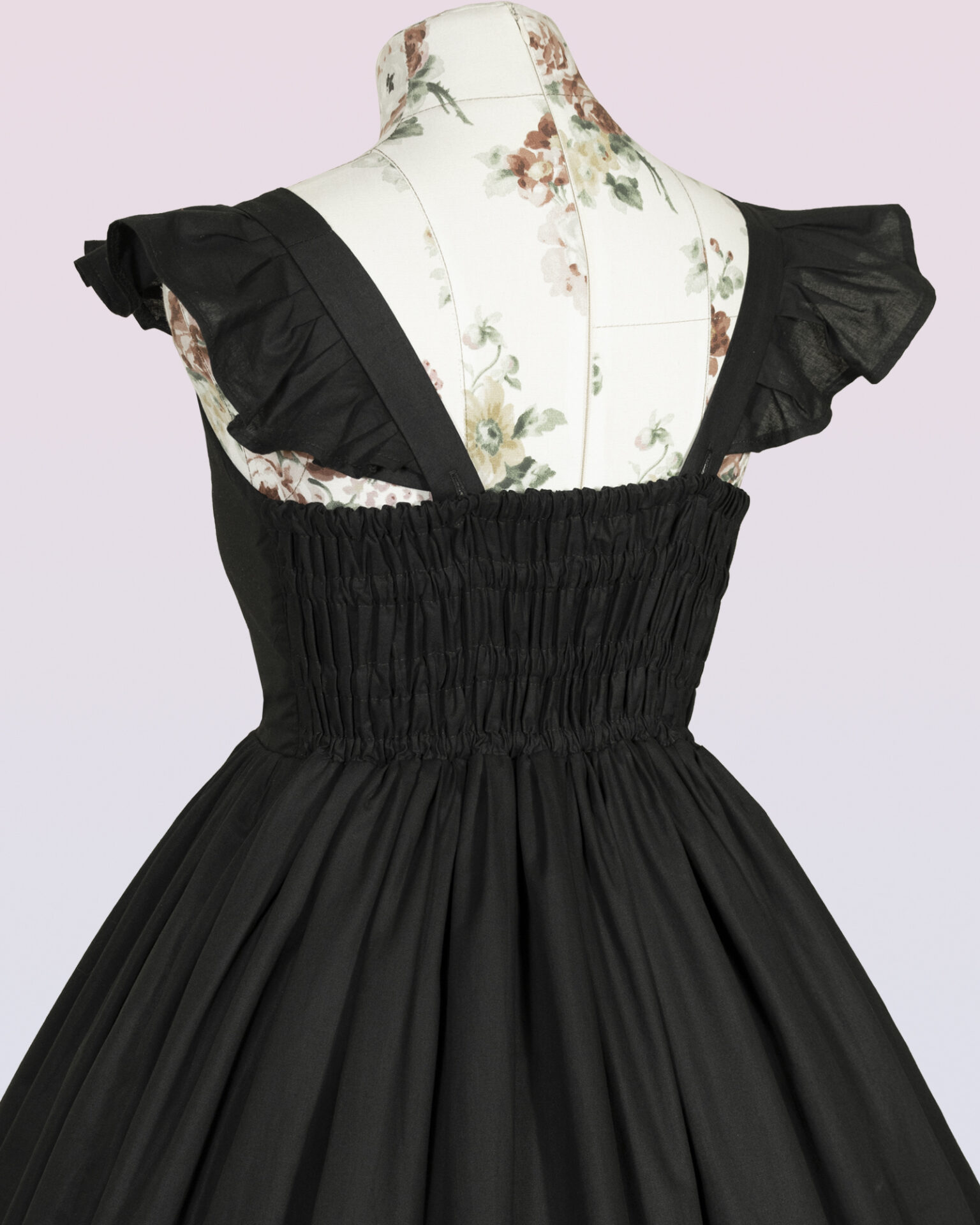 cotton oldschool lolita dress with bows and ribbons
