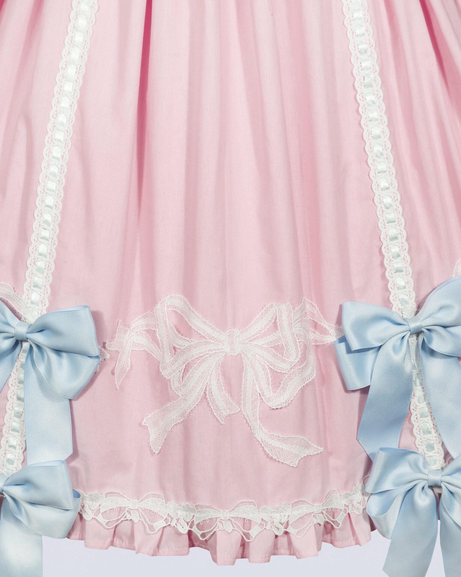 cotton oldschool lolita dress with bows and ribbons
