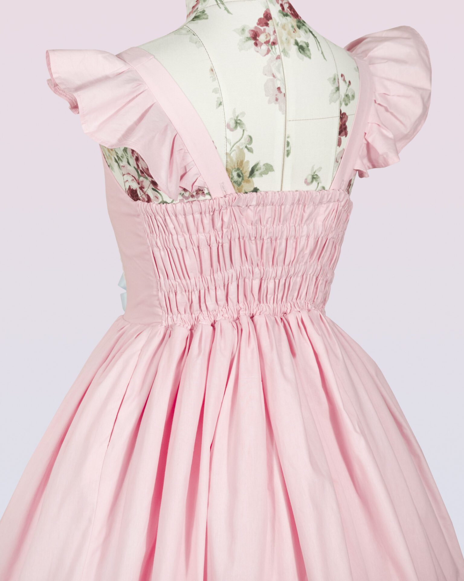 cotton oldschool lolita dress with bows and ribbons