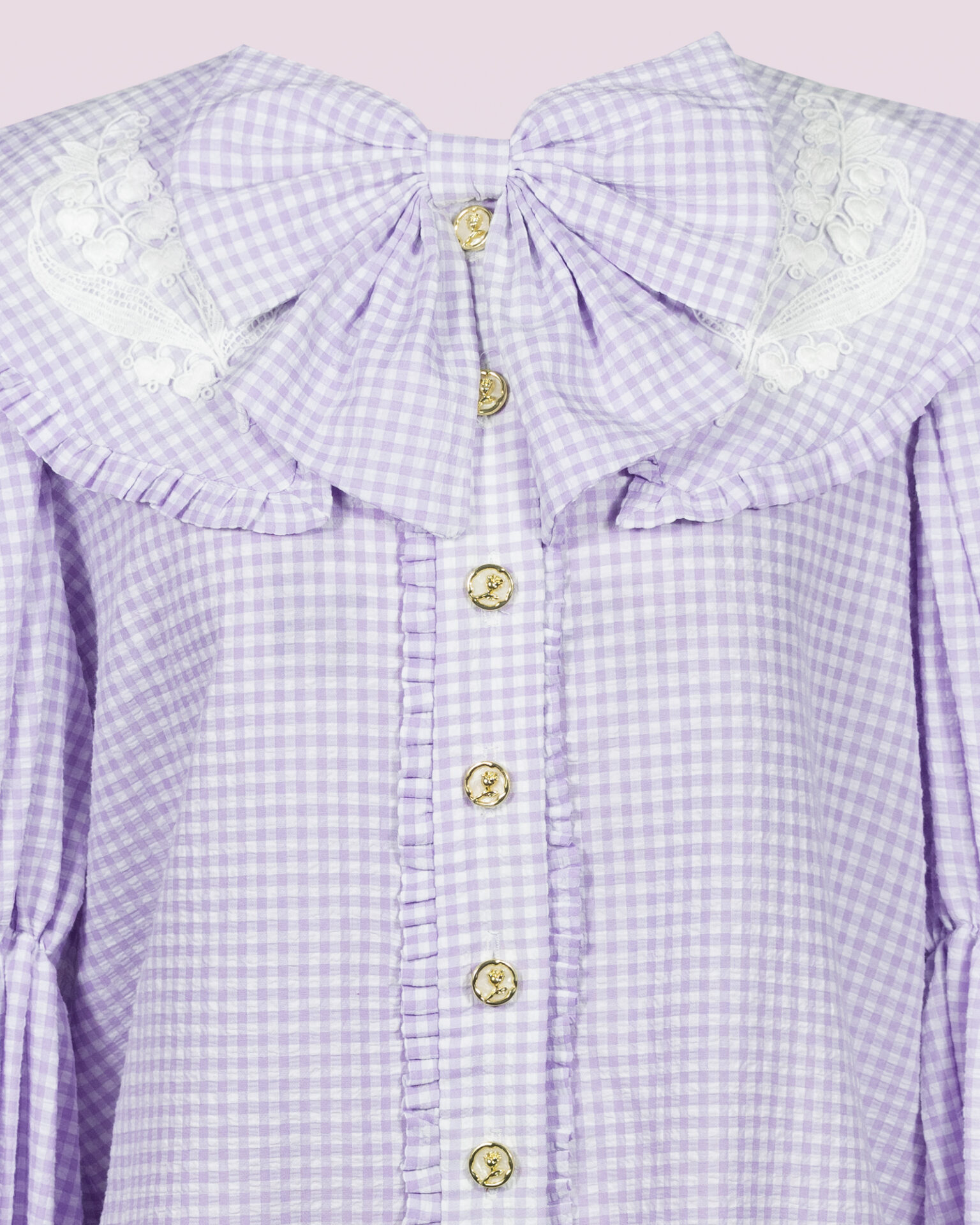 plaid cotton country lolita blouse