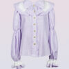 plaid cotton country lolita blouse