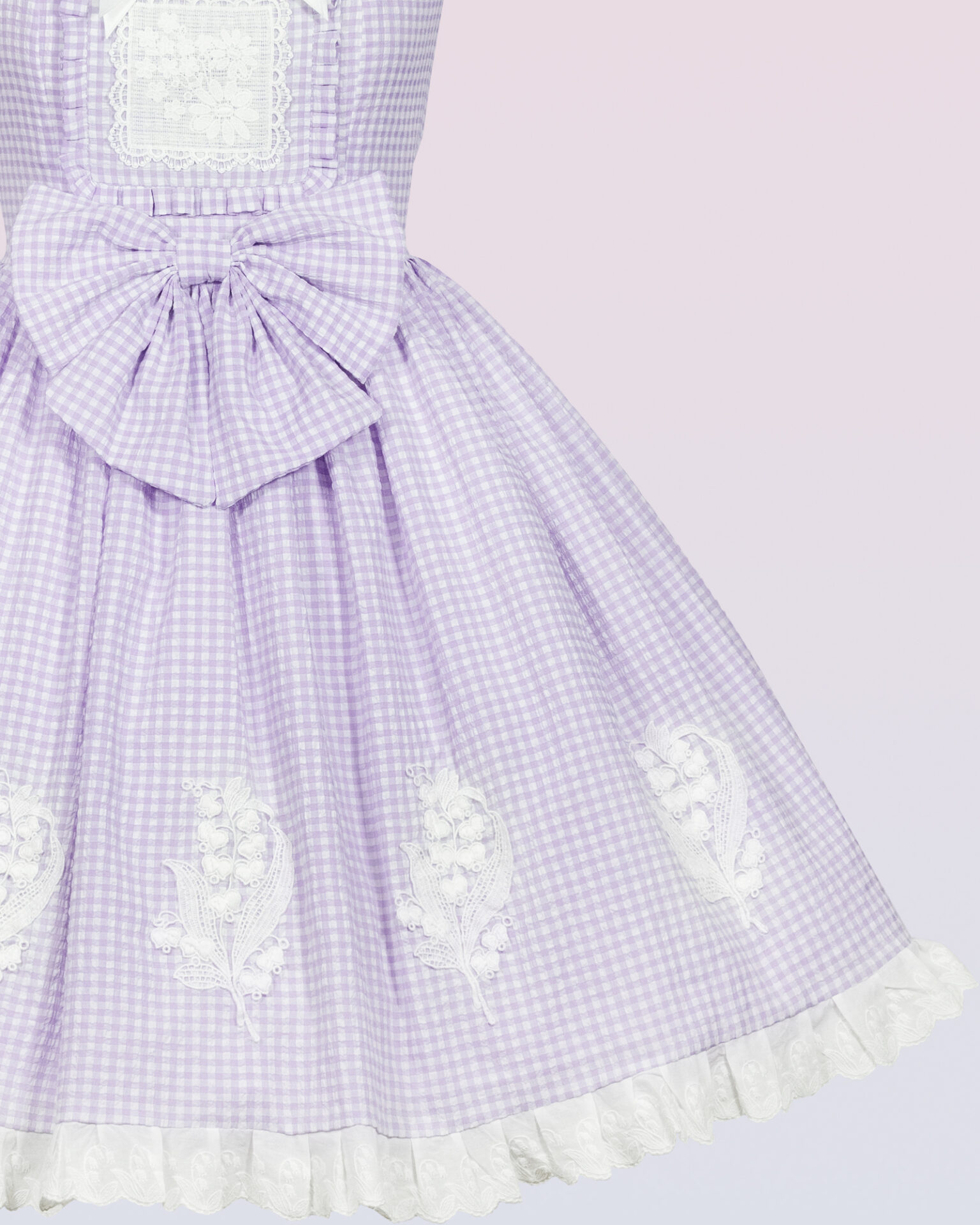 plaid cotton country lolita dress