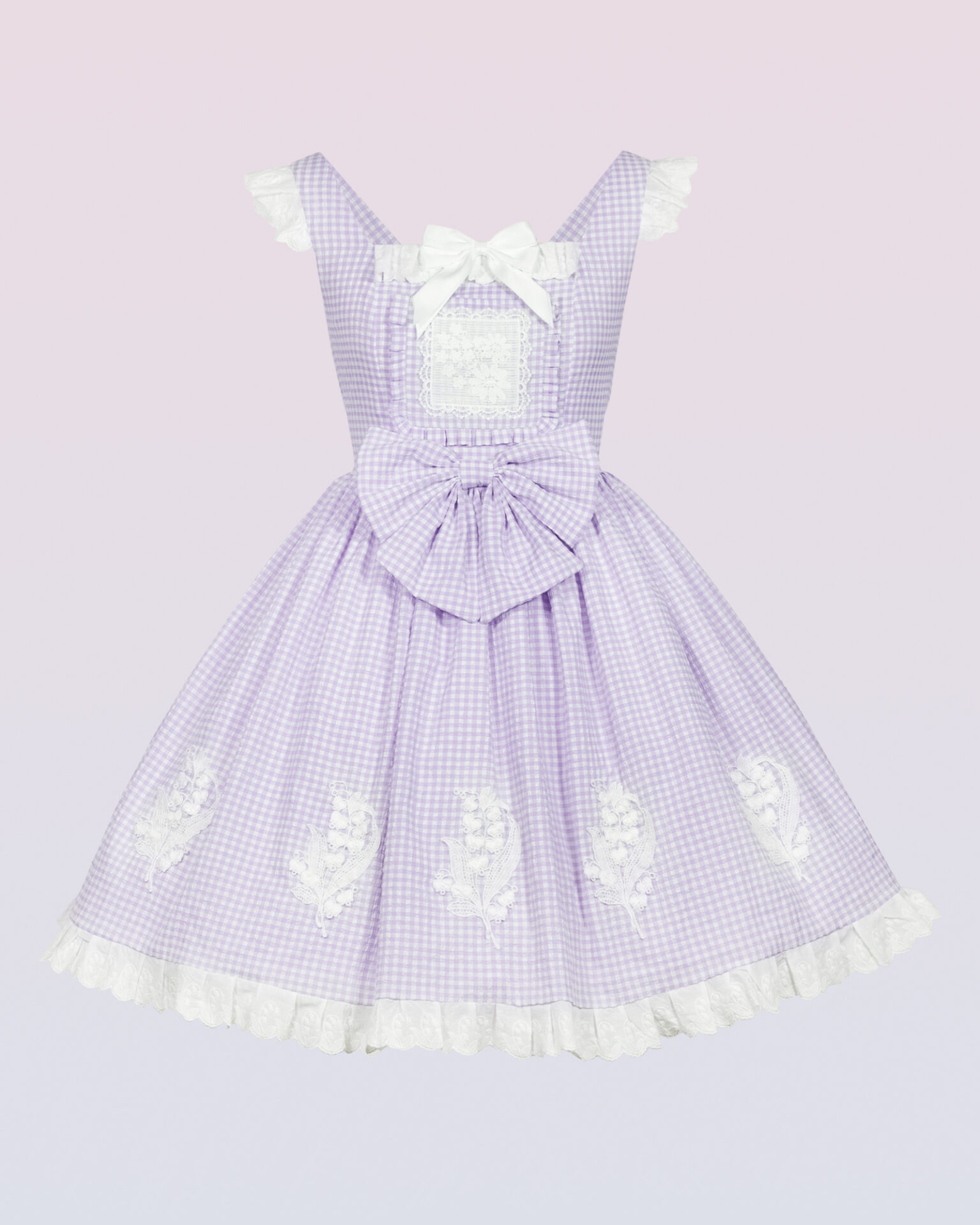 plaid cotton country lolita dress
