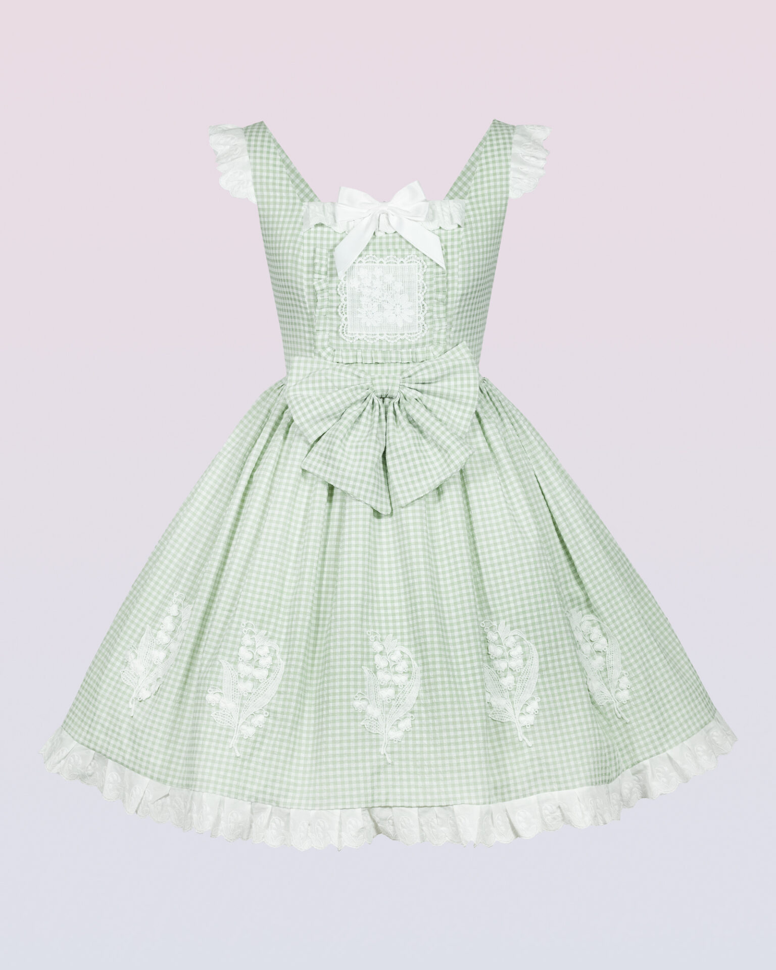 plaid cotton country lolita dress