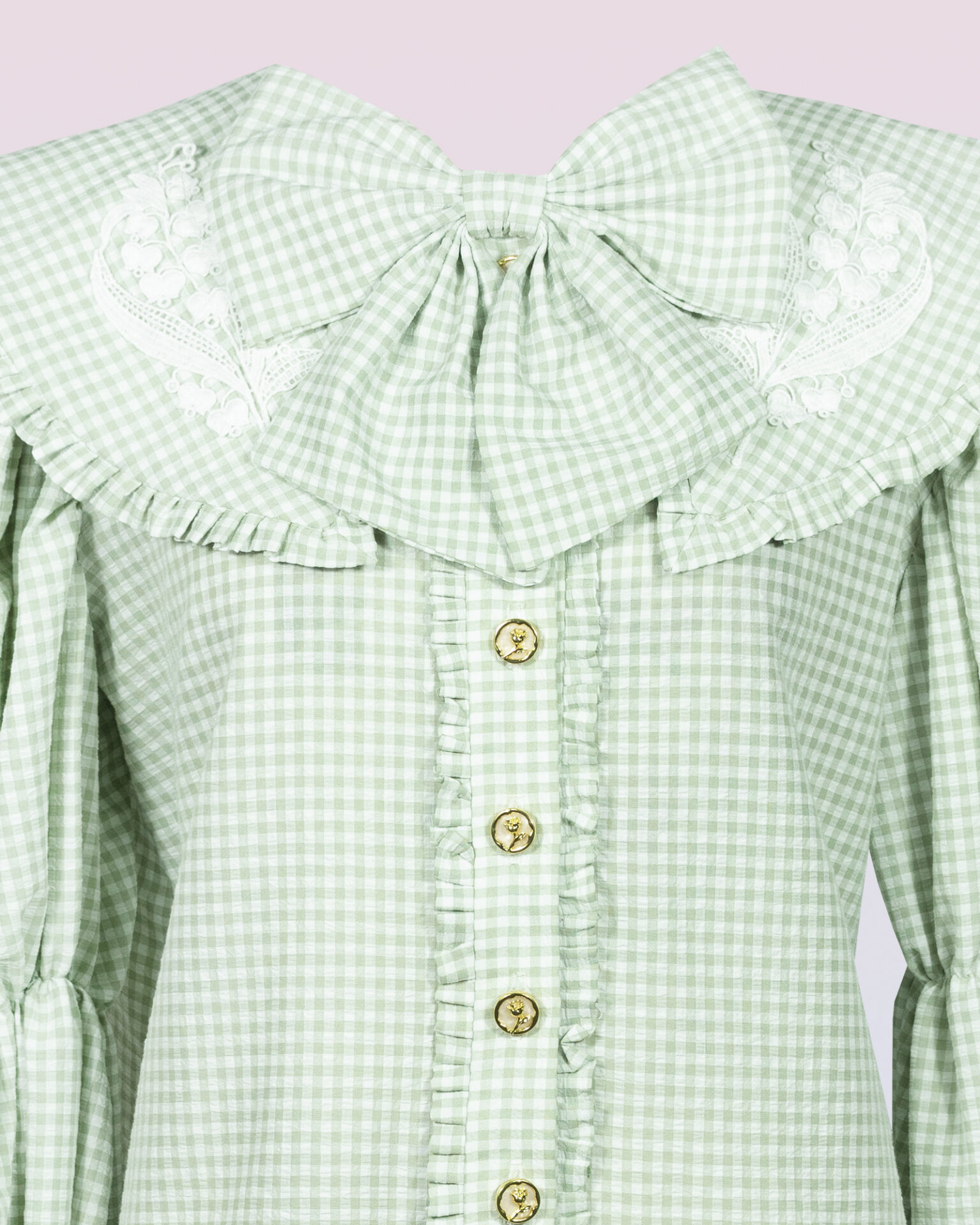 plaid cotton country lolita blouse