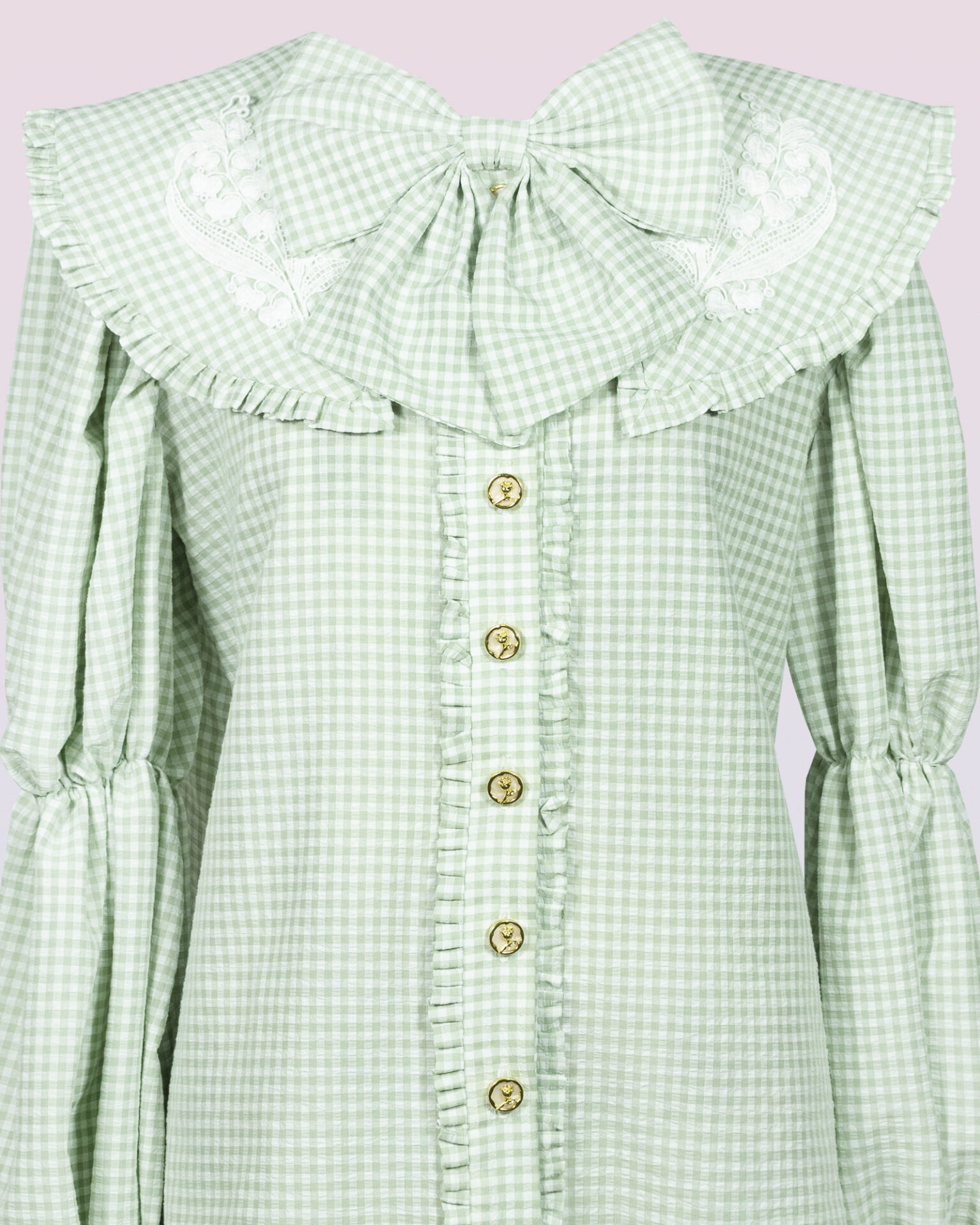 plaid cotton country lolita blouse