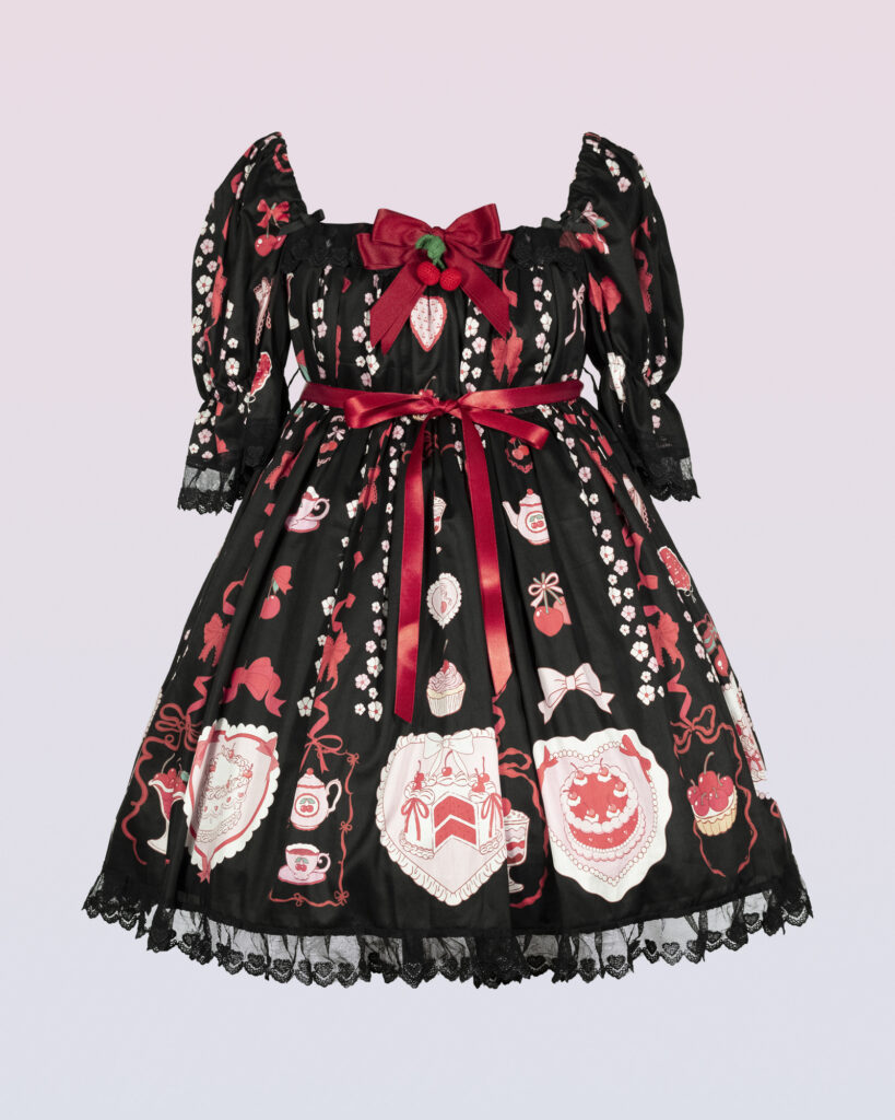 Cute clothes and accessories. Sustainable, plus-size friendly, worldwide shipping. cherry31 coquette cherry lolita summer dress