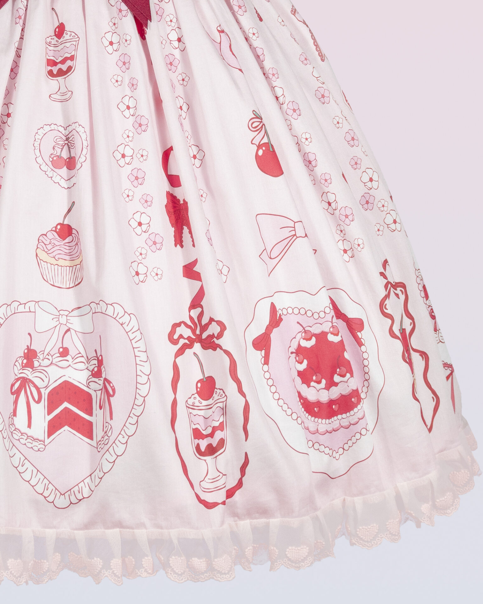 coquette cherry lolita summer skirt