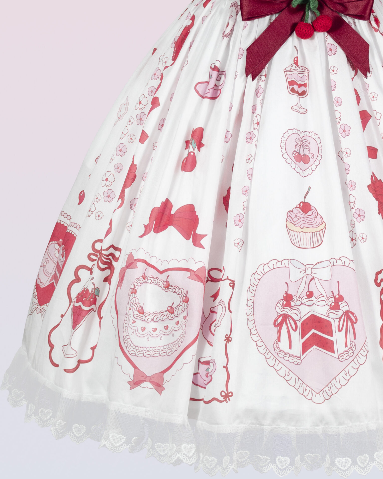 coquette cherry lolita summer skirt