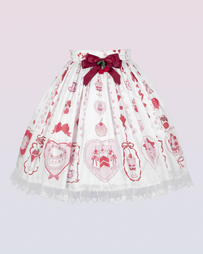 Cute clothes and accessories. Sustainable, plus-size friendly, worldwide shipping. cherry52 coquette cherry lolita summer skirt