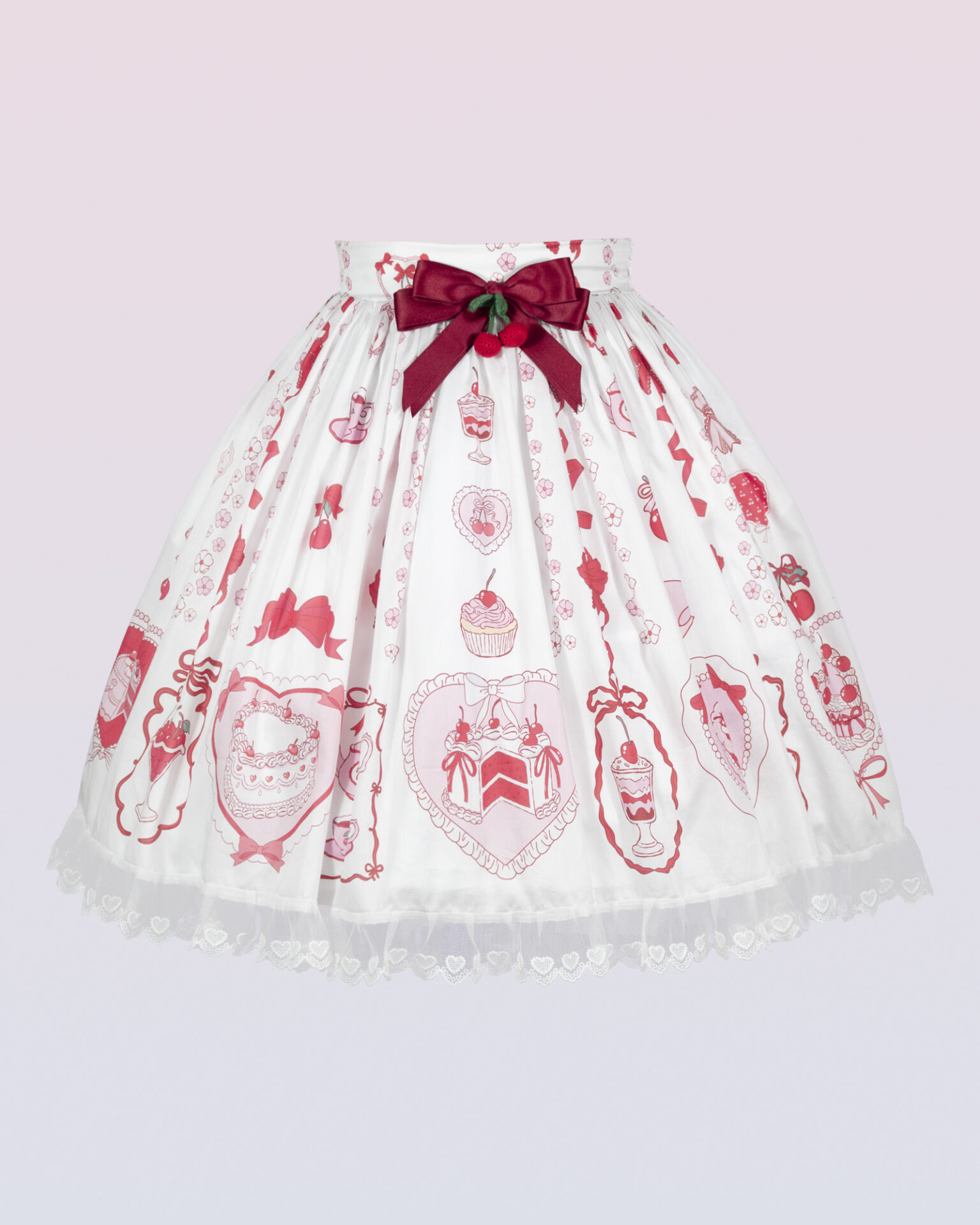 coquette cherry lolita summer skirt