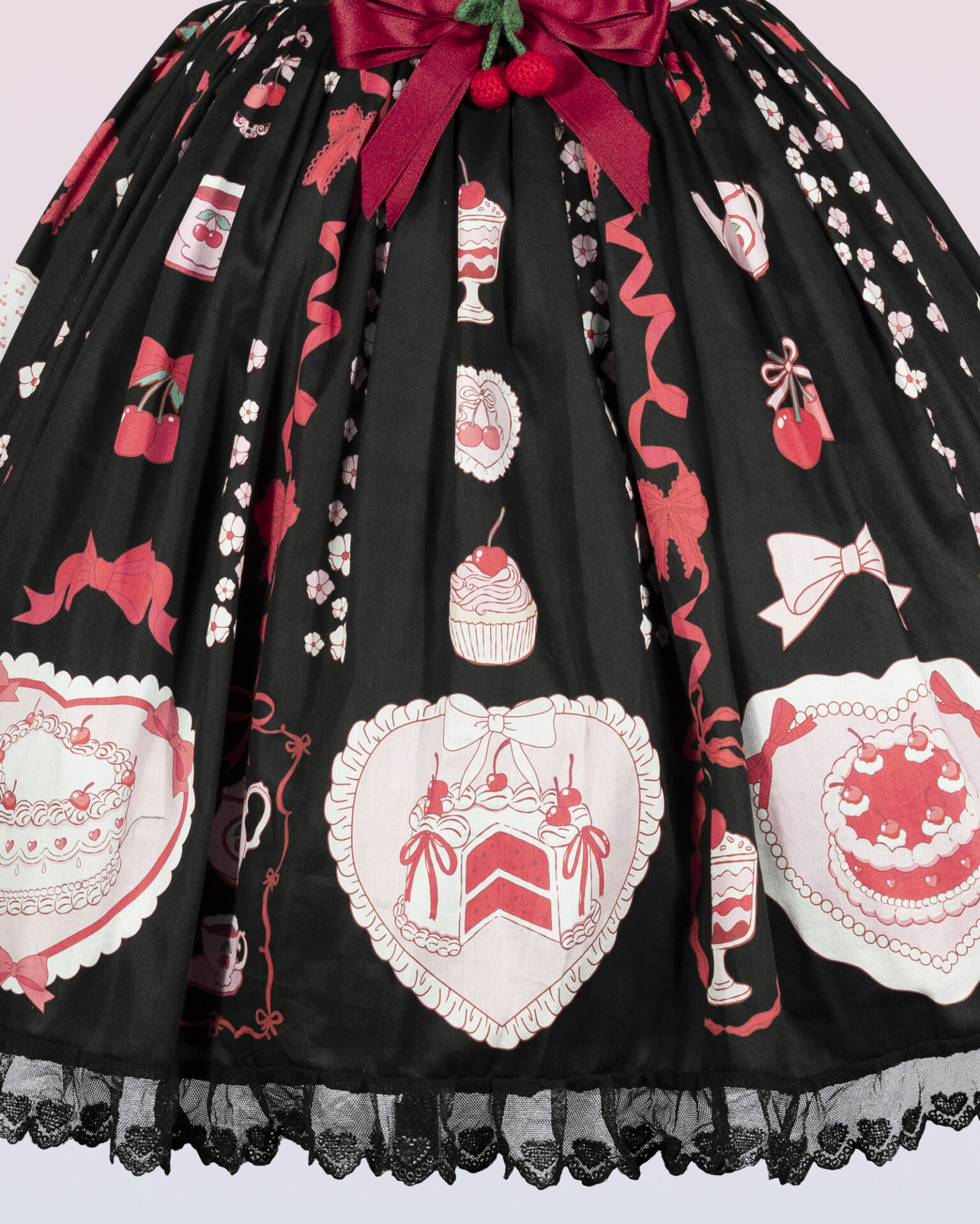 coquette cherry lolita summer skirt