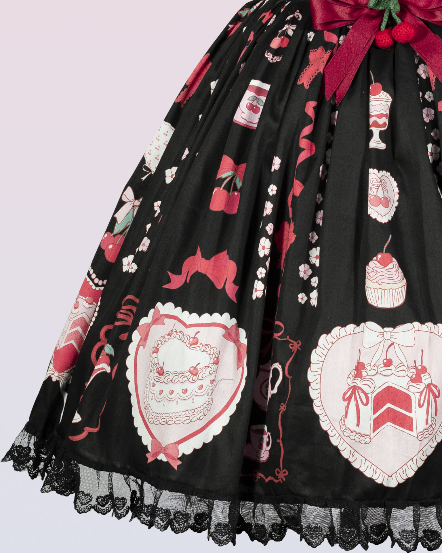 coquette cherry lolita summer skirt