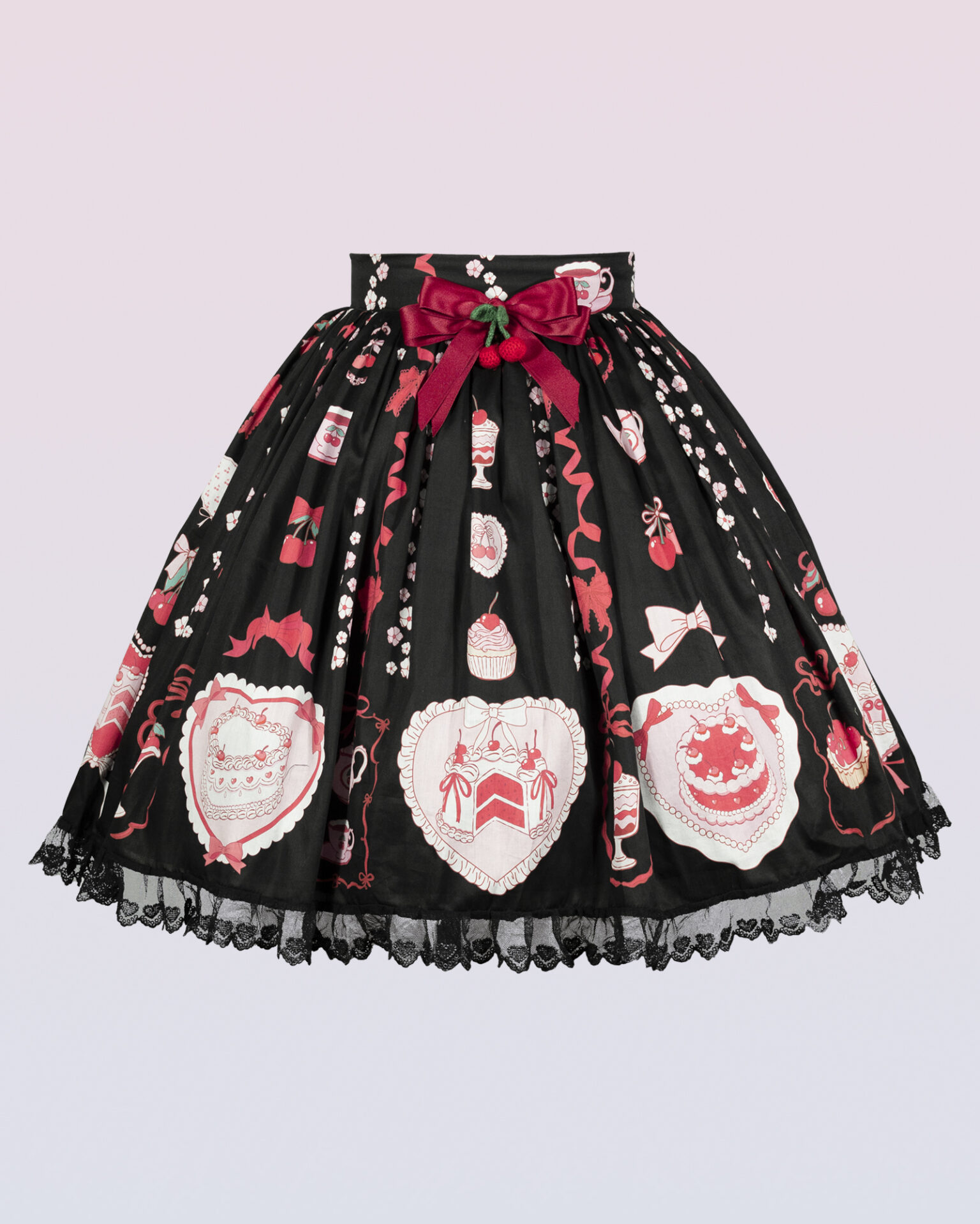 coquette cherry lolita summer skirt