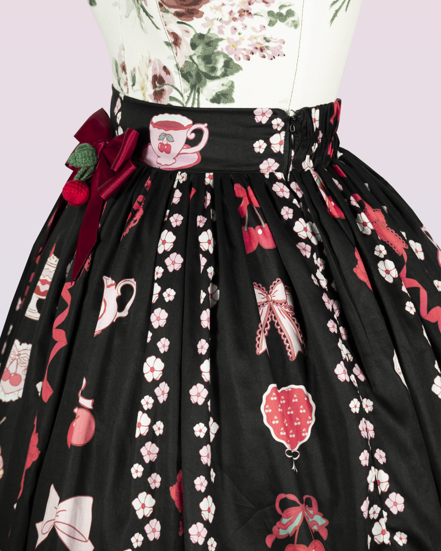 coquette cherry lolita summer skirt