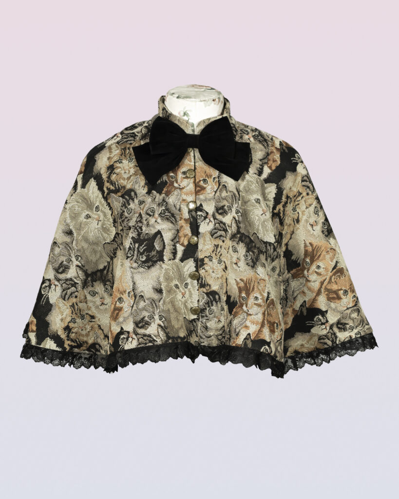 Cute clothes and accessories. Sustainable, plus-size friendly, worldwide shipping. catsdogs37 oldschool lolita gobelin cape